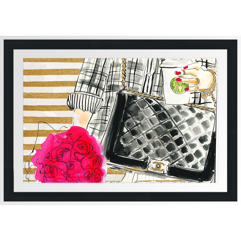 « saturday », impression encadrée, Encadré acrylique, Tapis transparent, H 27,5 po x l 39,5 po