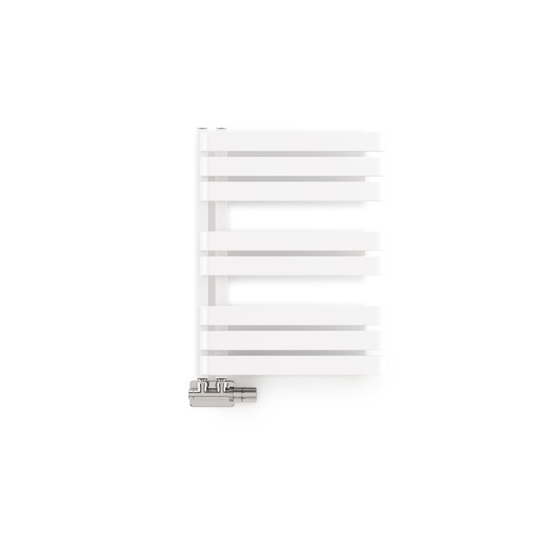 Warp S, Heated Towel Rail, White, 65.5cm H  x 50cm W x 11.2cm D