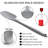 600℉ Heat Resistant BPA-Free Silicone Rubber Spatula Set,Kitchen Cooking Spatulas, Baking, Mixing for Non Stick Cookware, Dishwasher Safe, Set of 5 Grey-136922018