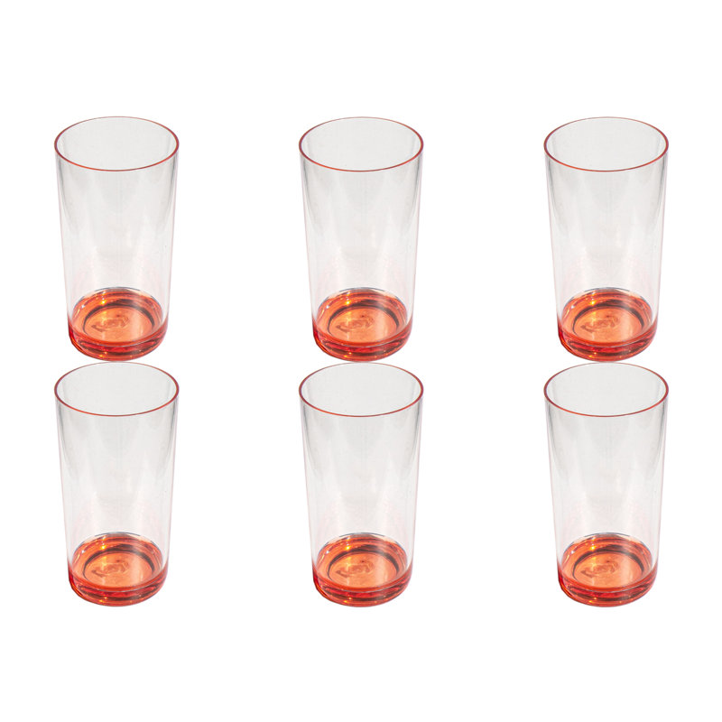 Verre de couleur acrylique, 24, Orange