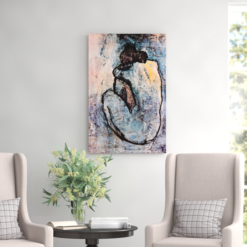Blue Nude by Pablo Picasso - Wrapped Canvas Print, 101.6 cm H x 66.04 cm W x 3.175 cm D, No Frame