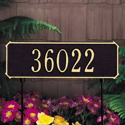 Plaque d'adresse pour pelouse sur 1 ligne
