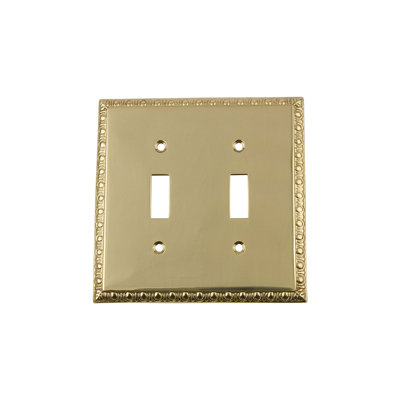 Egg and Dart 2-Gang Toggle Light Switch Wall Plate
