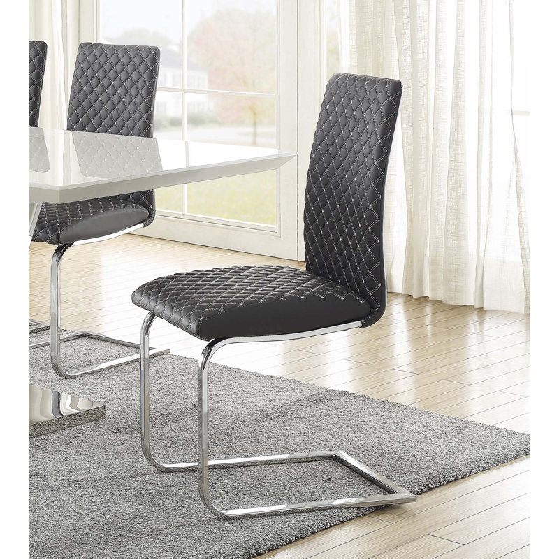 Ensemble de 2 chaises d'appoint en similicuir