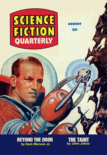 « science fiction quarterly : astronaute mineur », affiche rétro, 66" H x 44" W x 1.5" D