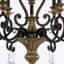 Lustre traditionnel / classique à 6 lumières de style bougie avec détails en cristal Nyah