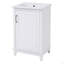 Petit meuble-lavabo moderne de 20 pouces avec lavabo en céramique - 20 * 14,5 * 33,3 pouces, beaucoup de rangement-9295802