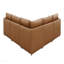 Canapé modulaire en cuir fleur 5 pièces