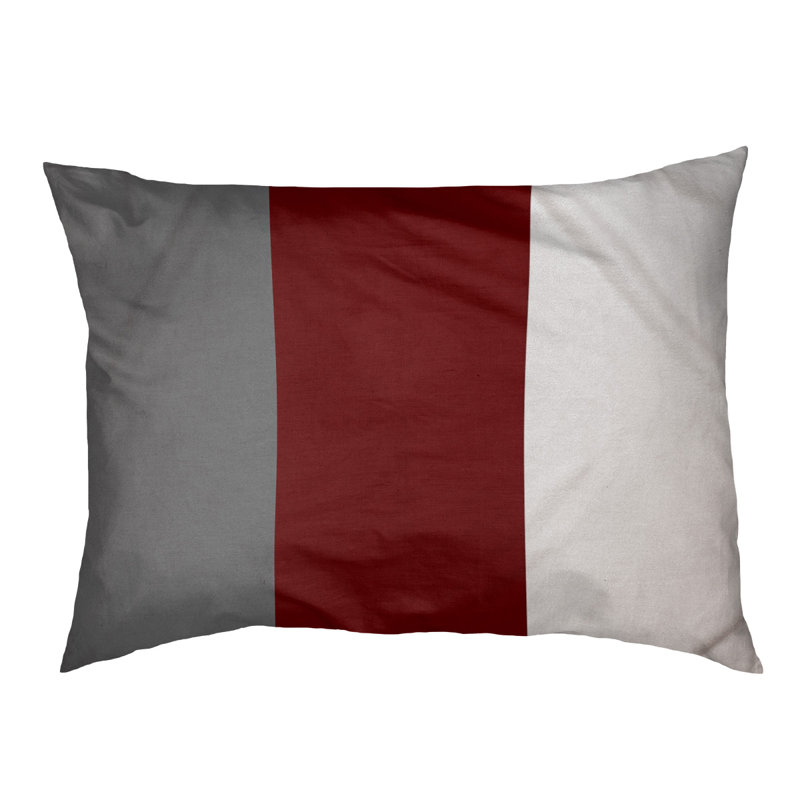 Coussin Milwaukee, Moyen (l 28 po x P 18 po x H 6 po), Gris foncé / milieu marron