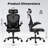 Ergonomic Office Chair With Adjustable Headrest And Lumbar Support, Ideal For Home And Office Use, Black