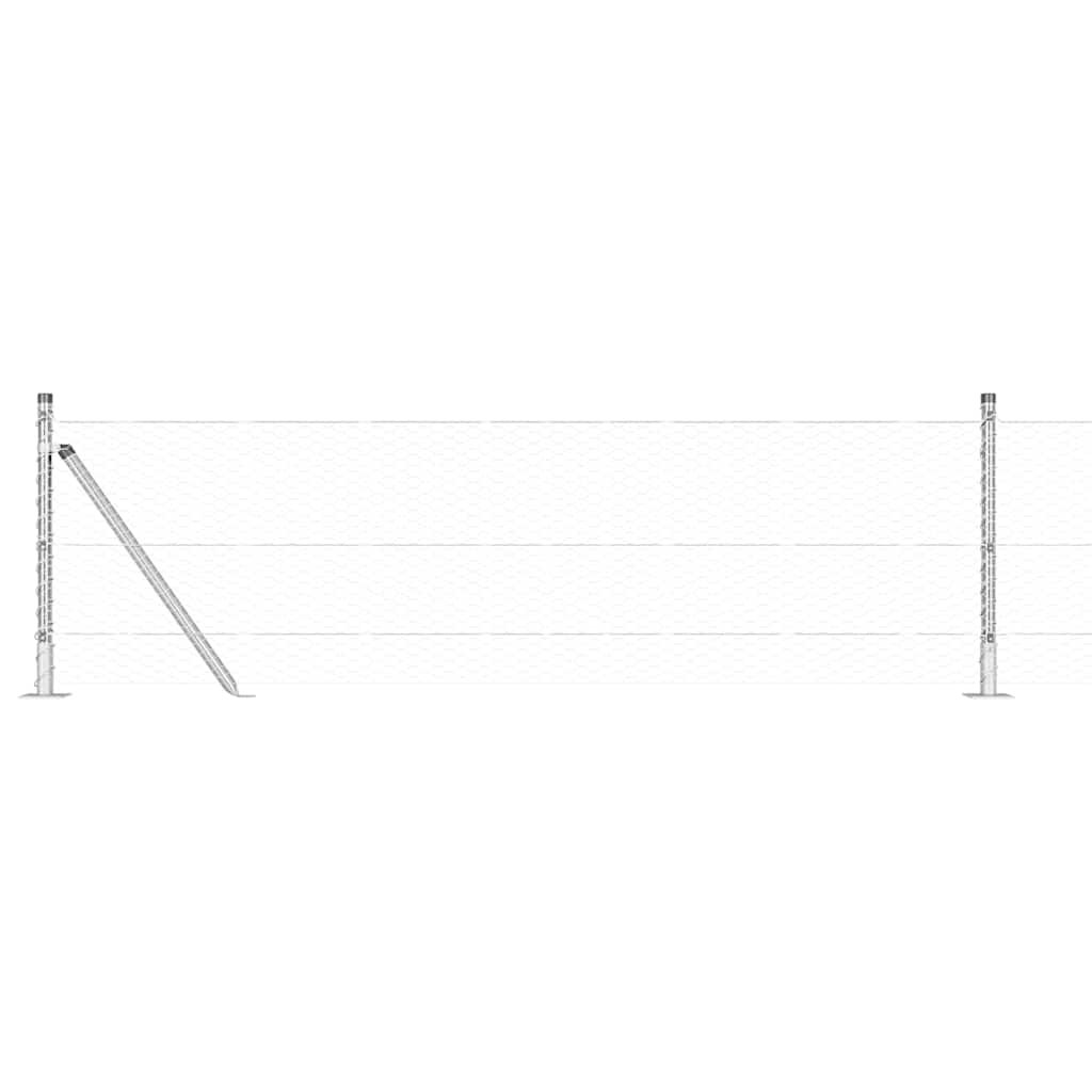Vidaxl Fence With Posts PVC-Coated Steel