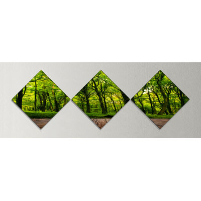 «Green Forest with Dense Woods», reproduction de photo à multiples images sur toile