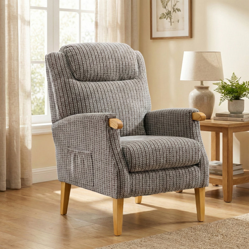 Spinnerstown 69cm Wide Tufted Polyester Armchair, Latte