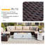 Ensemble de conversation 9 pièces pour terrasse en rotin avec foyer extérieur de 42 pouces et coussin de siège confortable-479917517