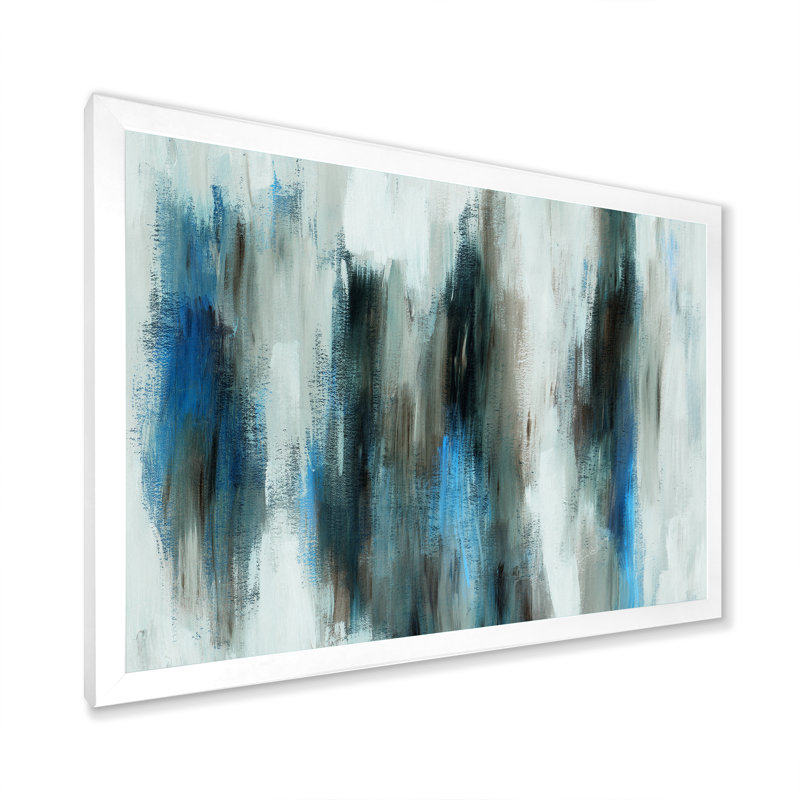 Storm - Print on Canvas, White Picture Frame, 16" H x 32" W x 1" D