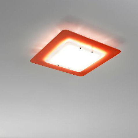 Pop-Up Glass Flush Mount, Orange