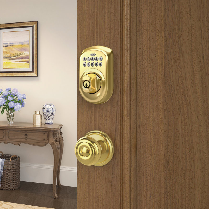 Schlage Keypad Deadbolt with Plymouth Trim, Matte Black