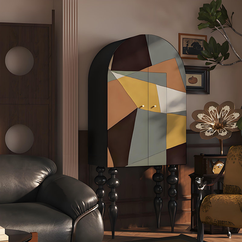 Armoire de rangement French French, Noir