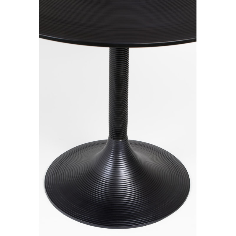 Hypnotising Black Round Metal Dining Table