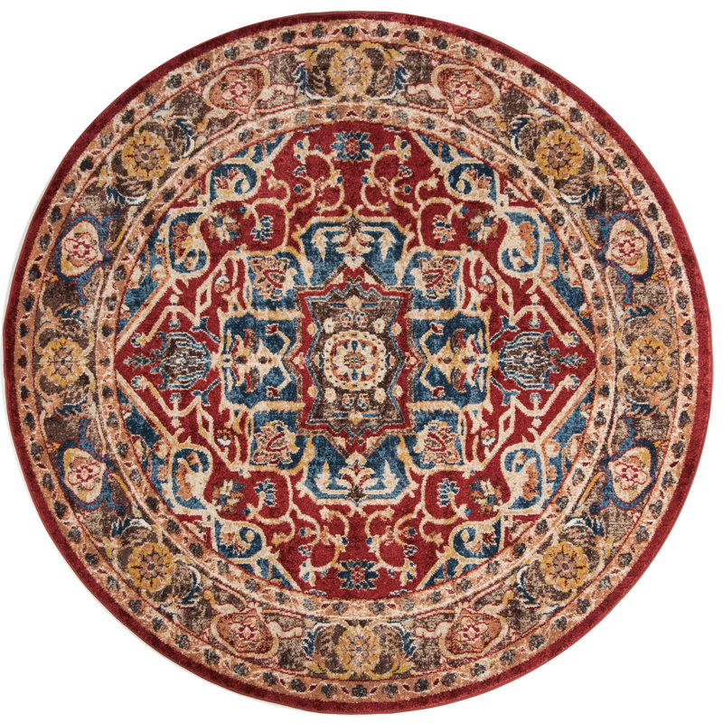 Broomhedge Bijar Performance Oriental Rug, Round 6'7"