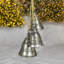 Assortiment de décorations en forme de cloche en fer à suspendre trois pièces "Blanfordia argent" (ensemble de 7)-1460819773