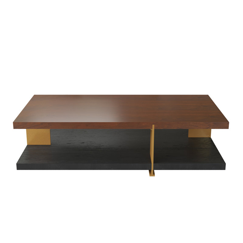 Classica Rectangle Wood Coffee Table, Walnut