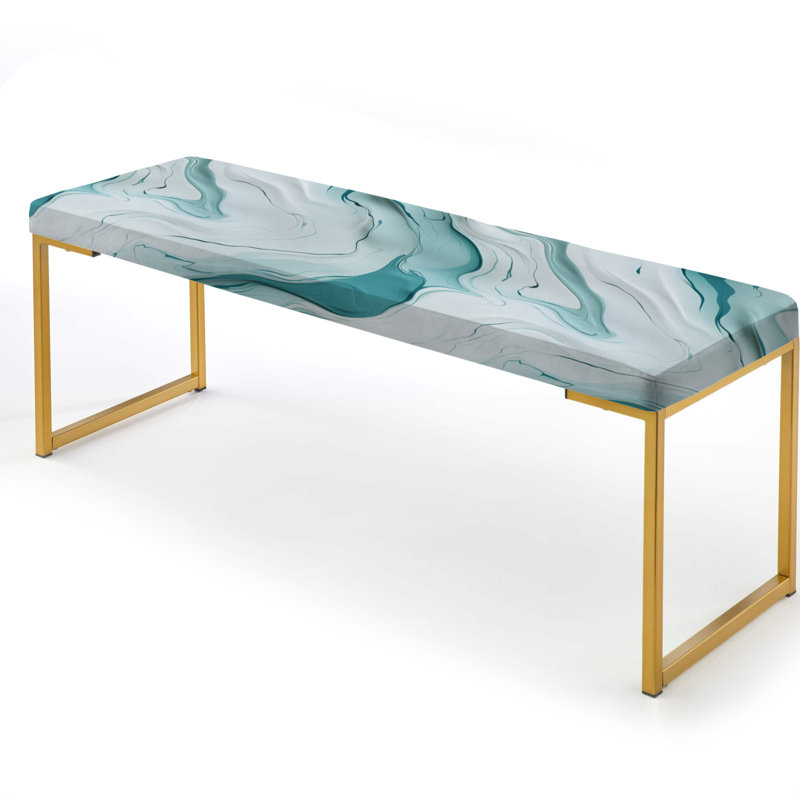 Blandi - Marble Upholstered Gold Bench