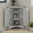 Corner Cabinet With Adjustable Shelves And Doors-113793376