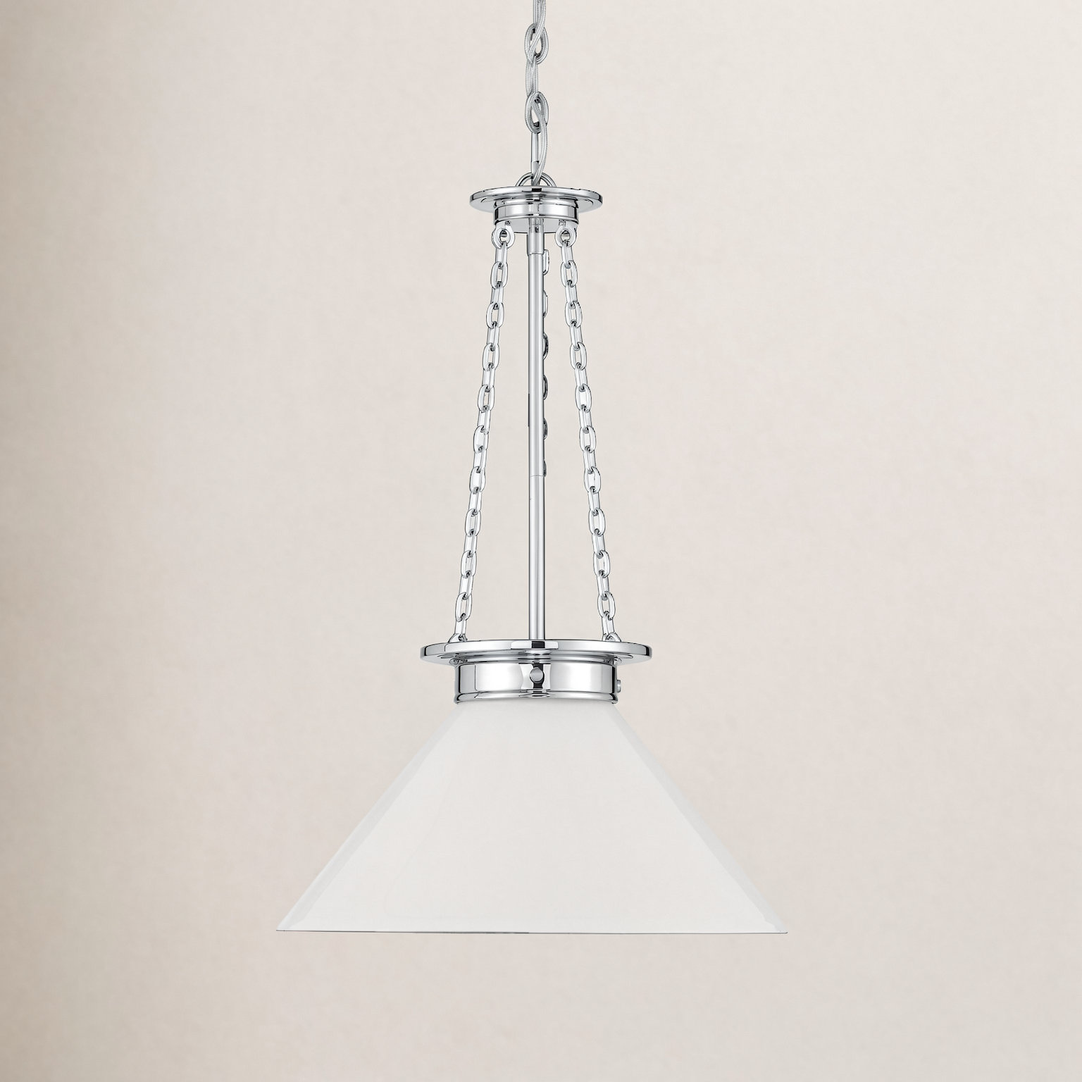 Guro Dimmable Single Light Pendant, Chrome/Polished Nickel