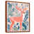 Toile avec cadre brun