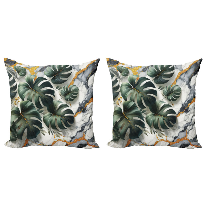 429421_Ambesonne Housse de coussin Monstera, H 20 po x l 20 po