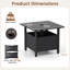 Square Metal Outdoor Side Table With Umbrella Hole , 55cm cm W 55cm cm D