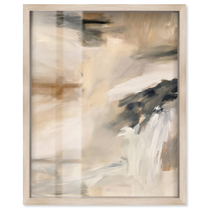 Tableau décoratif bohème Desert Gale III Shadowbox par Art Remedy, cadre blond, 20 x 24, H 25 po x l 21 po, Blonde Frame