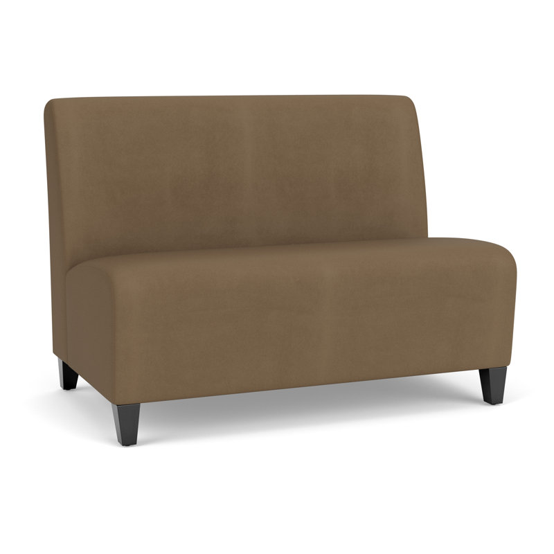Causeuse sans accoudoirs Ravenna, Bois noir, Patriot Plus taupe