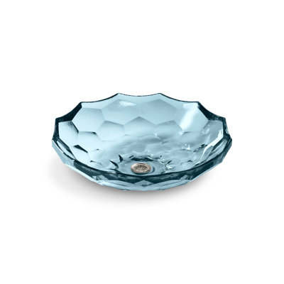 Kohler Briolette, Artist Editions Round Faceted Glass Bathroom Vessel Sink