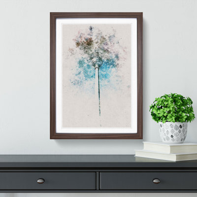 Alexanderplatz In Berlin Watercolour - Framed Print