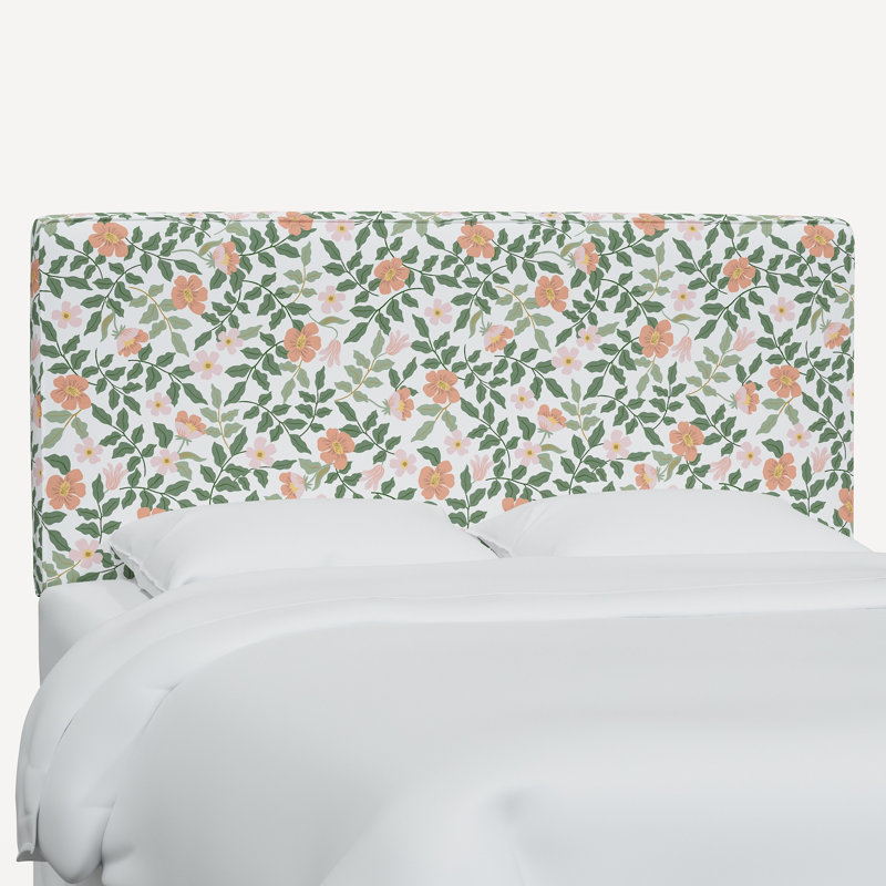 Elly Headboard, Twin, Rpc Primrose Blush & Cream Linen
