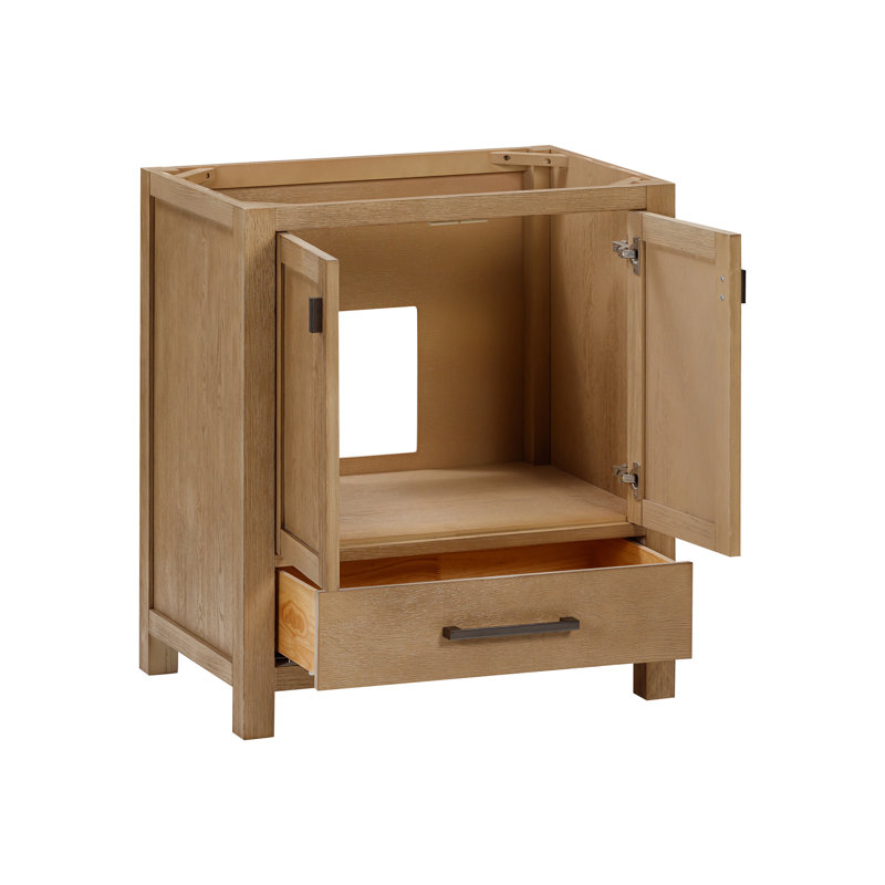 Souther 30'' Single Bathroom Vanity Base Only in Brushed Oak Finish