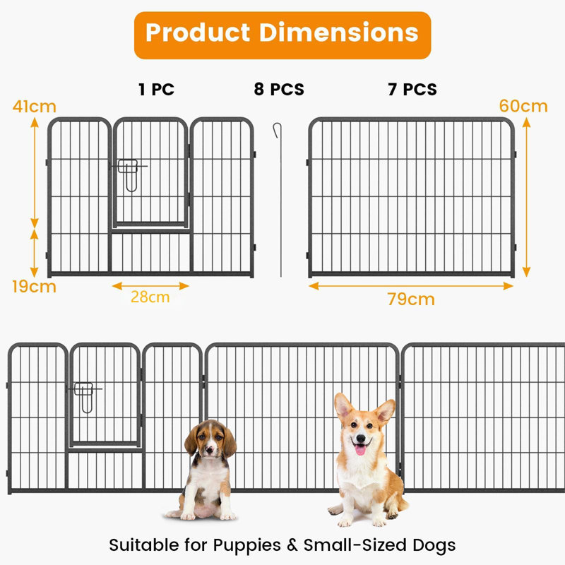 Shawnte Exercise Pen, 23.64cm H x 79cm W x 31.13cm D