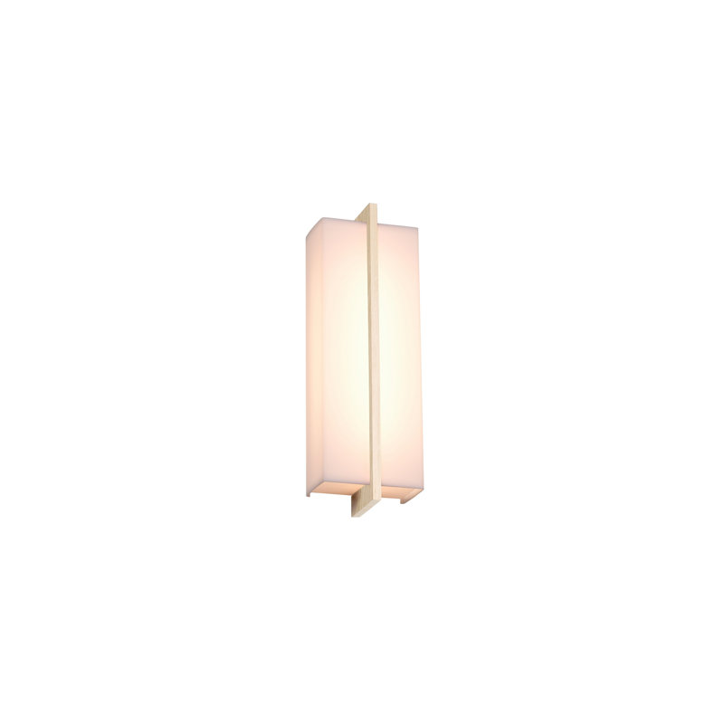 Via Flush Mount Sconce, White Washed Oak