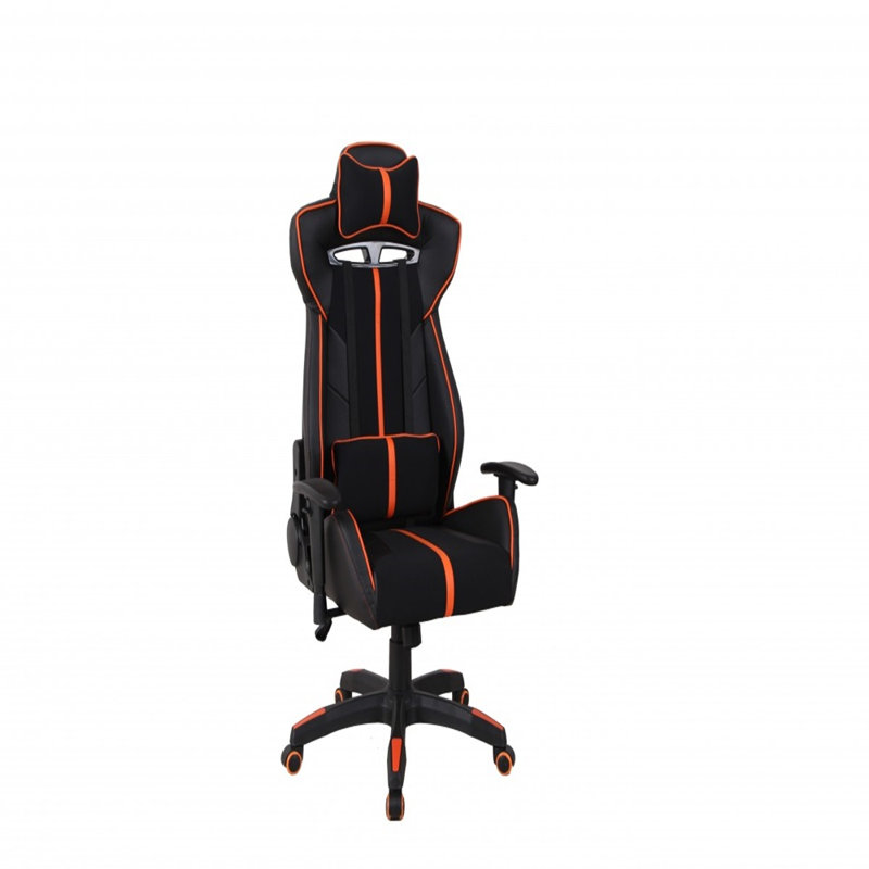 Fauteuil de jeu et de course pivotant noir Inbox Zero