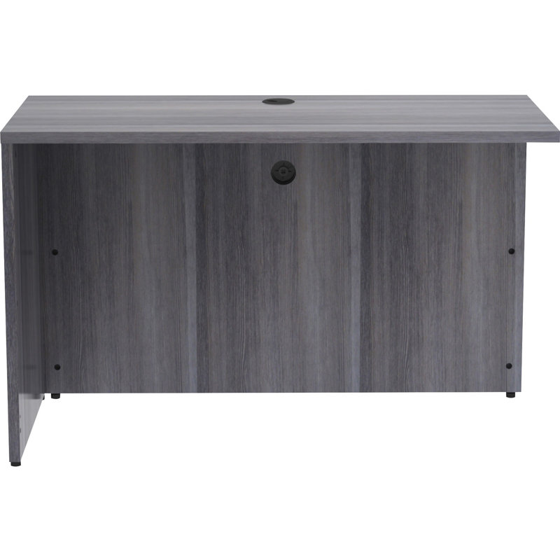 Weathered Charcoal Laminate Desk Return with Adjustable Guides