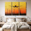 "Silhouette d'atterrissage d'aeroport" sur toile-98978081