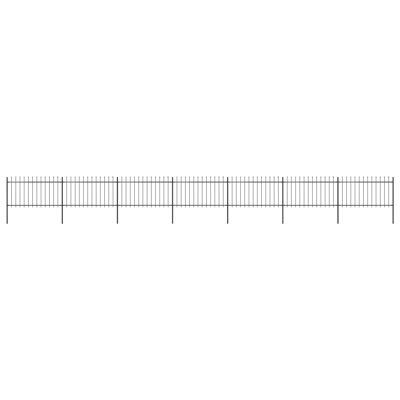 Magnusson 100cm H x 1250cm W Black Metal Border Fence
