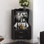 Armoire de bar en bois avec 2 tablettes de rangement ouvertes et 2 tiroirs, armoire à dossier en miroir, pieds et pieds hauts pour un nettoyage facile, armoire de buffet-125283869