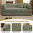 89" Boneless Corduroy Sleeper Sofa Bed, Modular Futon Couch, Compression Foam Sofa with 2 Pillows, No Assembly Required-79693599-76797009