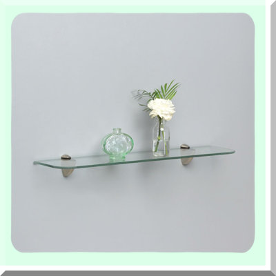 Nickel Elegance Glass Shelf Kit