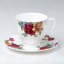 Tasses et soucoupes en porcelaine fine à décor Grand Rose Chintz, lot de 2
