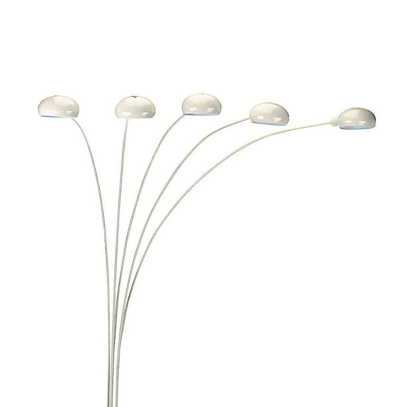Lampe sur pied ajustable à finition noire, Blanc, 84"