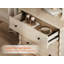 Buffet 3 tiroirs avec pieds en bois massif, naturel-2028138902